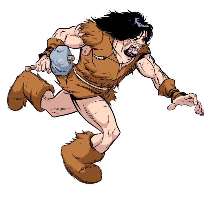 caveman clipart muscular