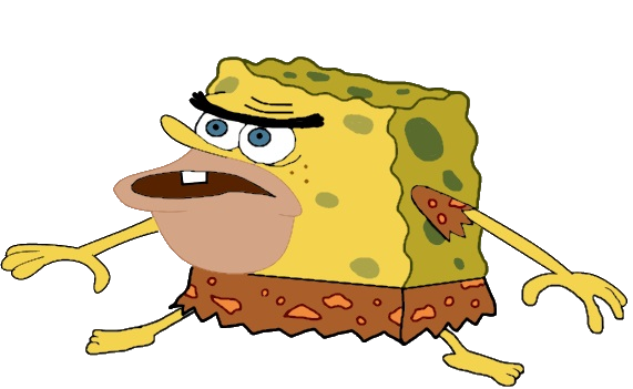 Caveman clipart spongebob.  collection of drawing