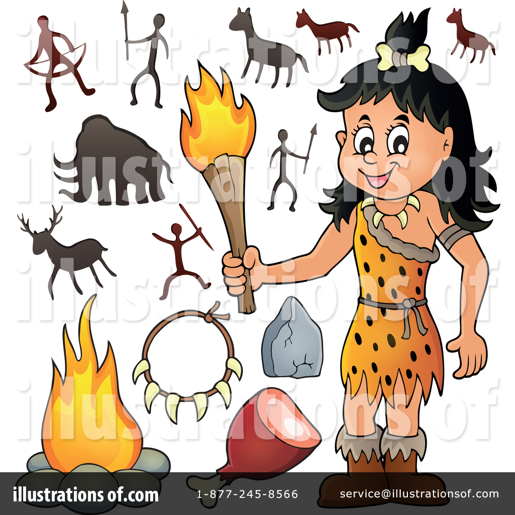 caveman clipart torch