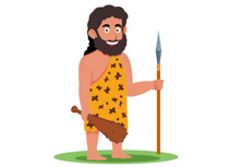 caveman clipart weapon