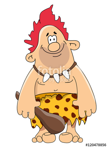 caveman clipart wooden club