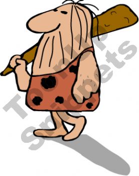 caveman clipart wooden club