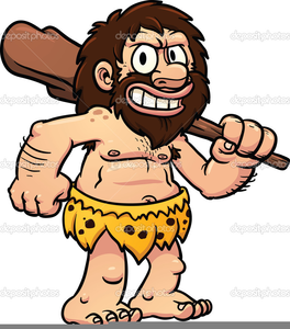 caveman clipart wooden club