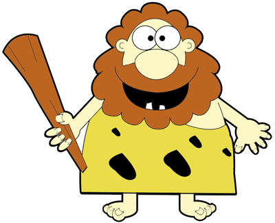 caveman clipart wooden club