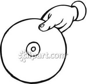 Cd clipart black and white. Hand holding a royalty