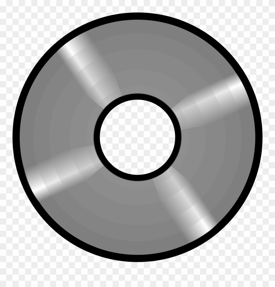 Optical disc schema clip. Cd clipart black and white