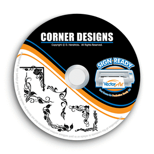 Corner designs images vector. Cd clipart vinyl