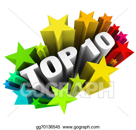 Stock illustration top ten. Celebrate clipart award