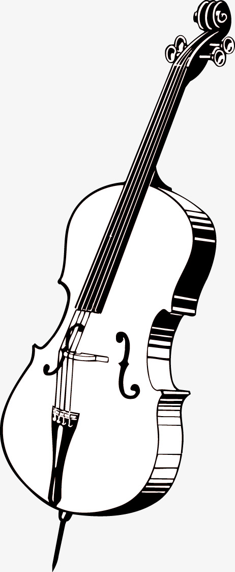 Renderings musical instruments png. Cello clipart black and white