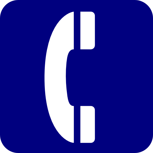 Cellphone clipart blue. Telephone symbol clip art