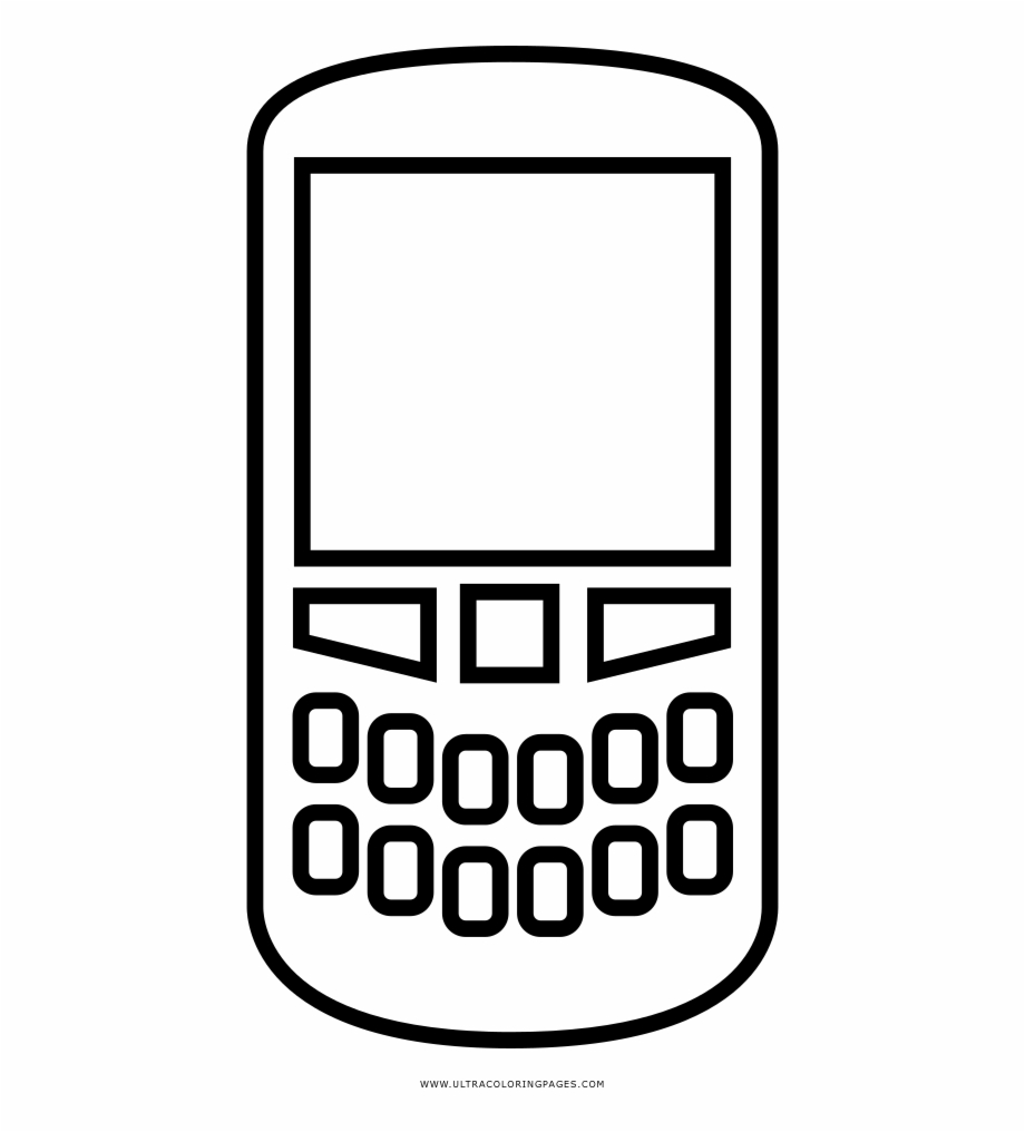 cellphone clipart coloring page