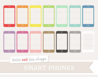 Smartphone cell phones clip. Cellphone clipart cute