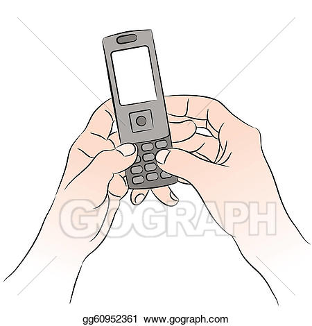 Vector art cell phone. Cellphone clipart drawing