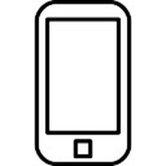 Cellphone clipart outline. Cell phone black and