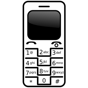 Mycelular cliparts of free. Cellphone clipart outline