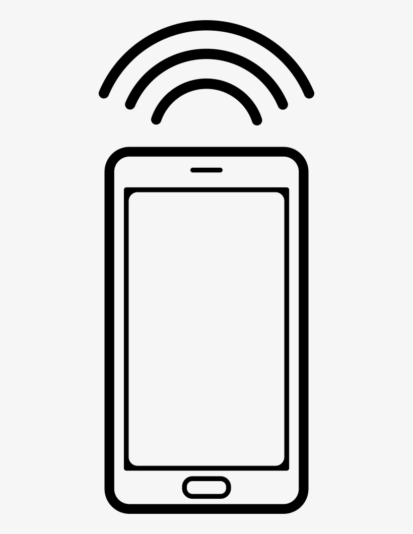 Mobile with connection signal. Phone clipart phone ring