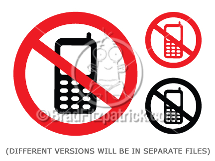 Cellphone clipart red. No cell phone sign