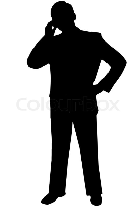 Man leaning at getdrawings. Cellphone clipart silhouette