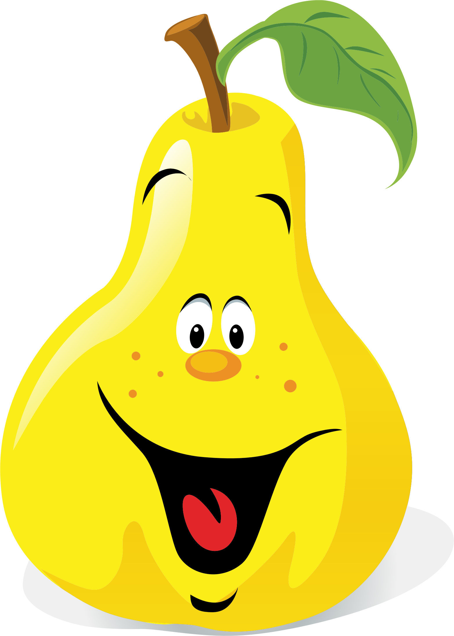 Happy pear by gdj. Corn clipart anthropomorphic