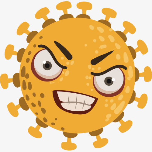 Cells clipart happy. Spherical cartoon germs sterilized