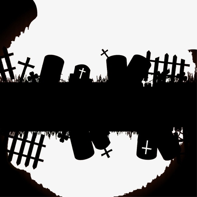 Picture grave cross png. Cemetery clipart black and white