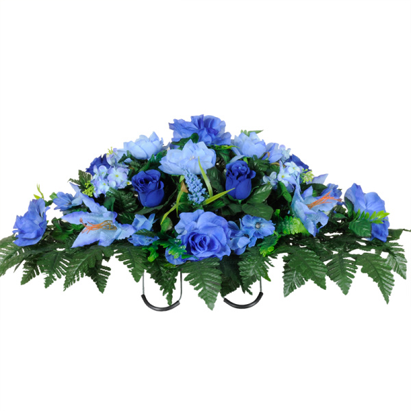 Cemetery clipart cemetery flower. Blue rose buds stargazer