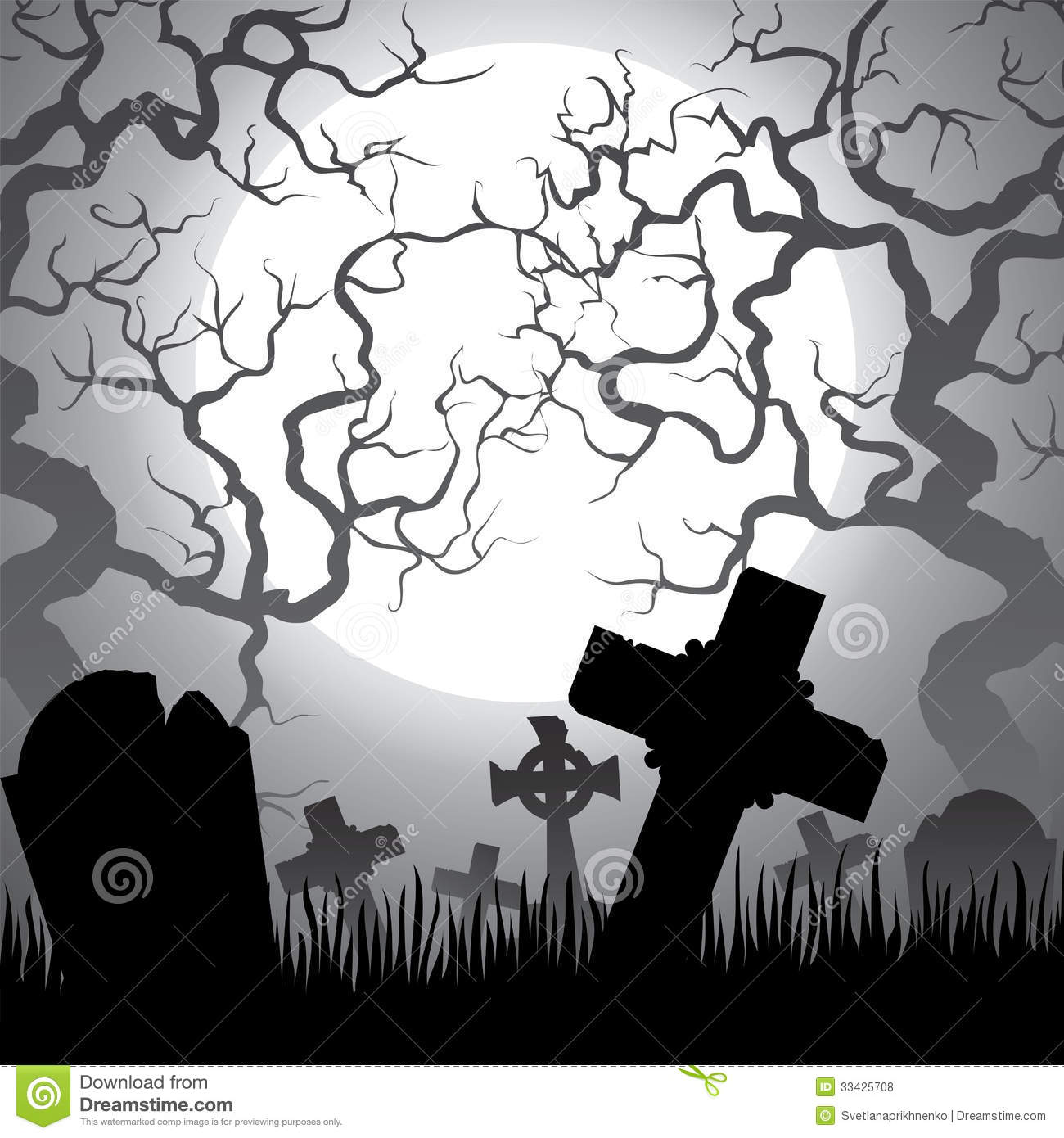 cemetery clipart creepy graveyard