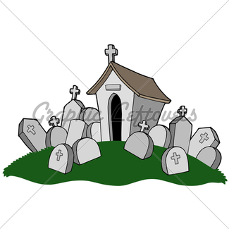 cemetery clipart graveyard scene