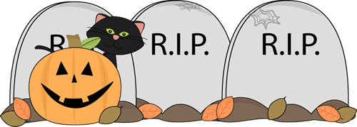 graveyard clipart cat halloween