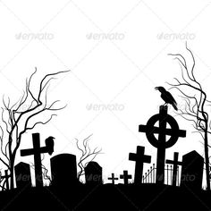 cemetery clipart halloween graveyard