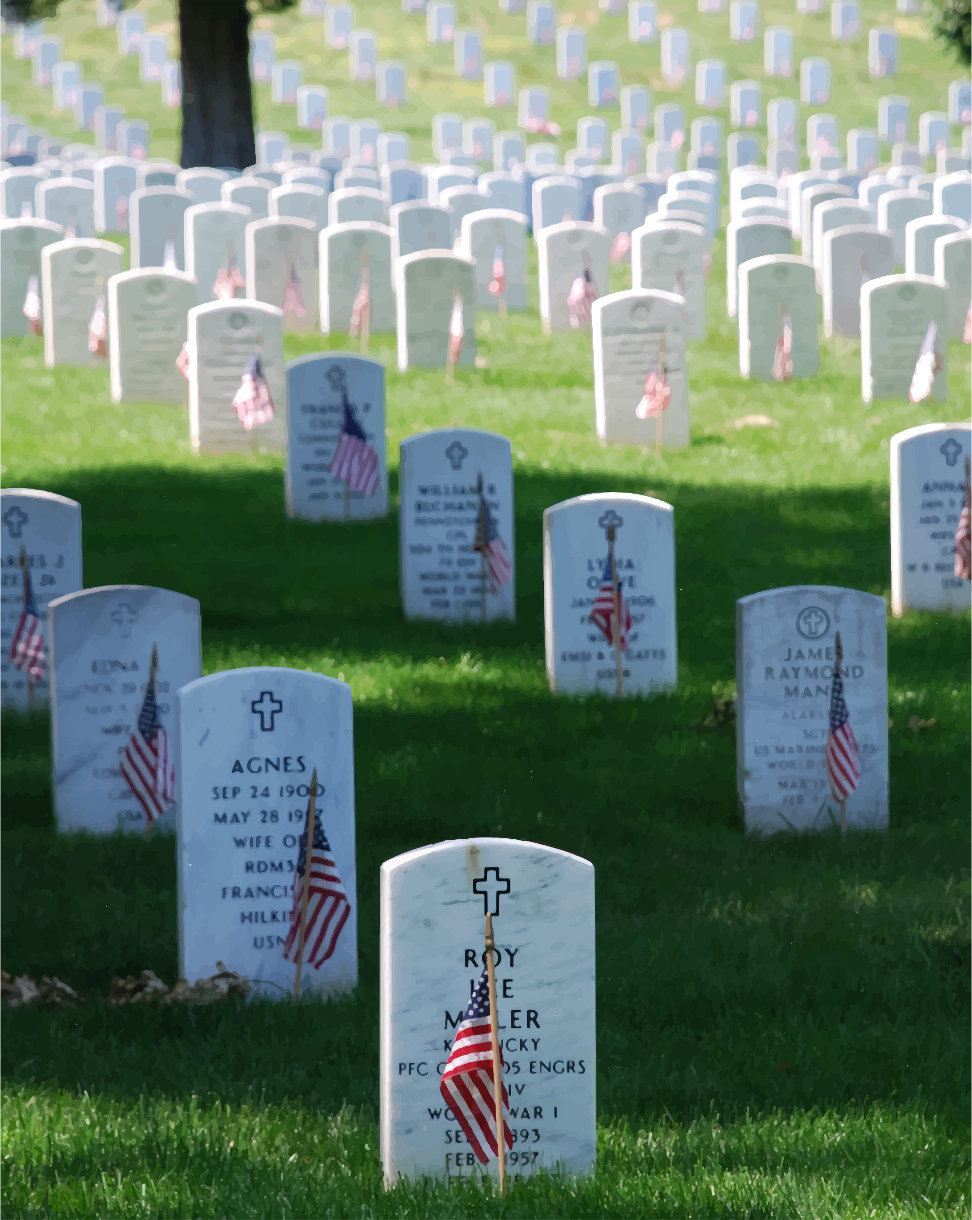 Cemetery clipart memorial day. Graves at arlington on