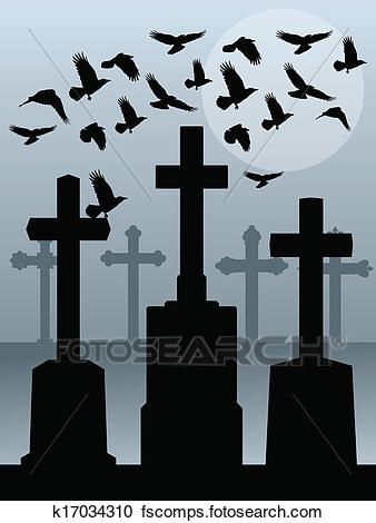 cemetery clipart spooky cemetery