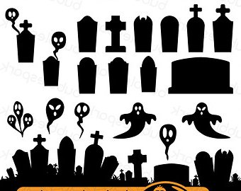 cemetery clipart spooky cemetery