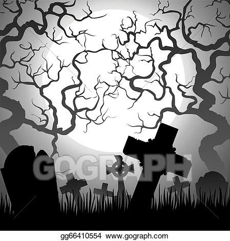 Eps stock illustration gg. Cemetery clipart vector