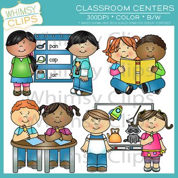 Centers clipart classroom. Clip art set one