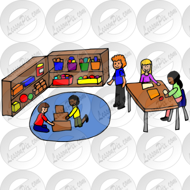 Picture for therapy use. Centers clipart classroom
