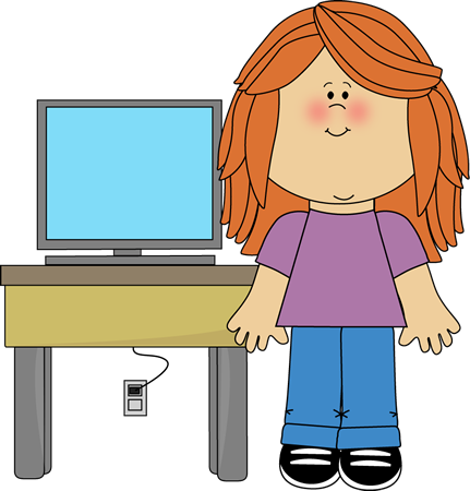 Classroom technology expert clip. Child clipart computer
