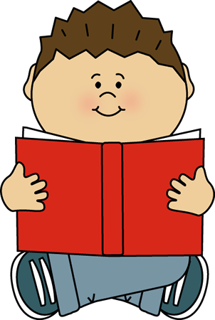 Kid reading alone kids. Centers clipart cute