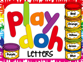 Playdoh letters bundle uppercase. Centers clipart play doh