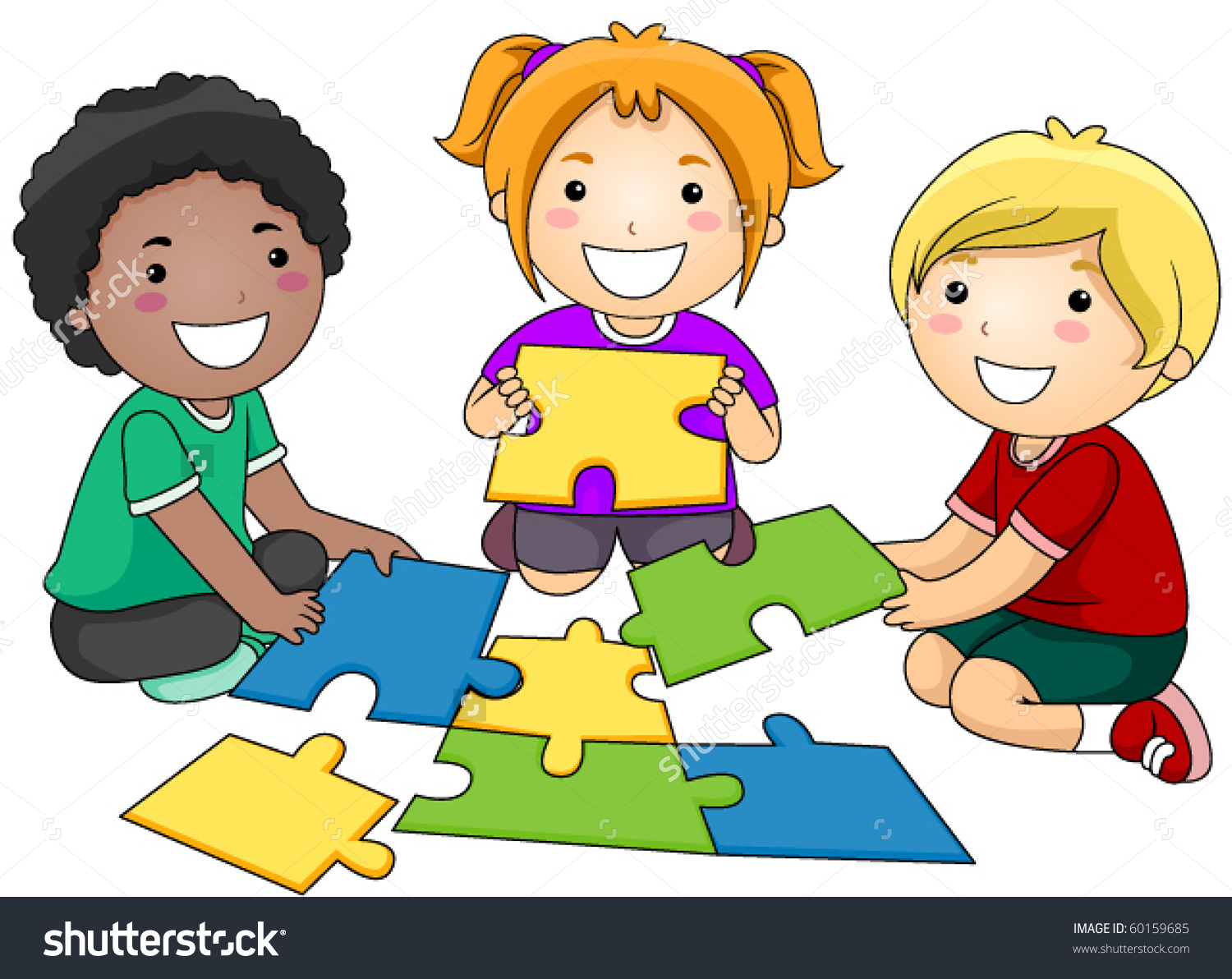 Centers clipart puzzle. Children clipartuse