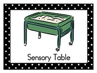centers clipart sensory table