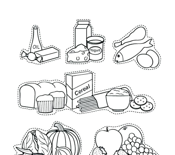 cereal clipart coloring page