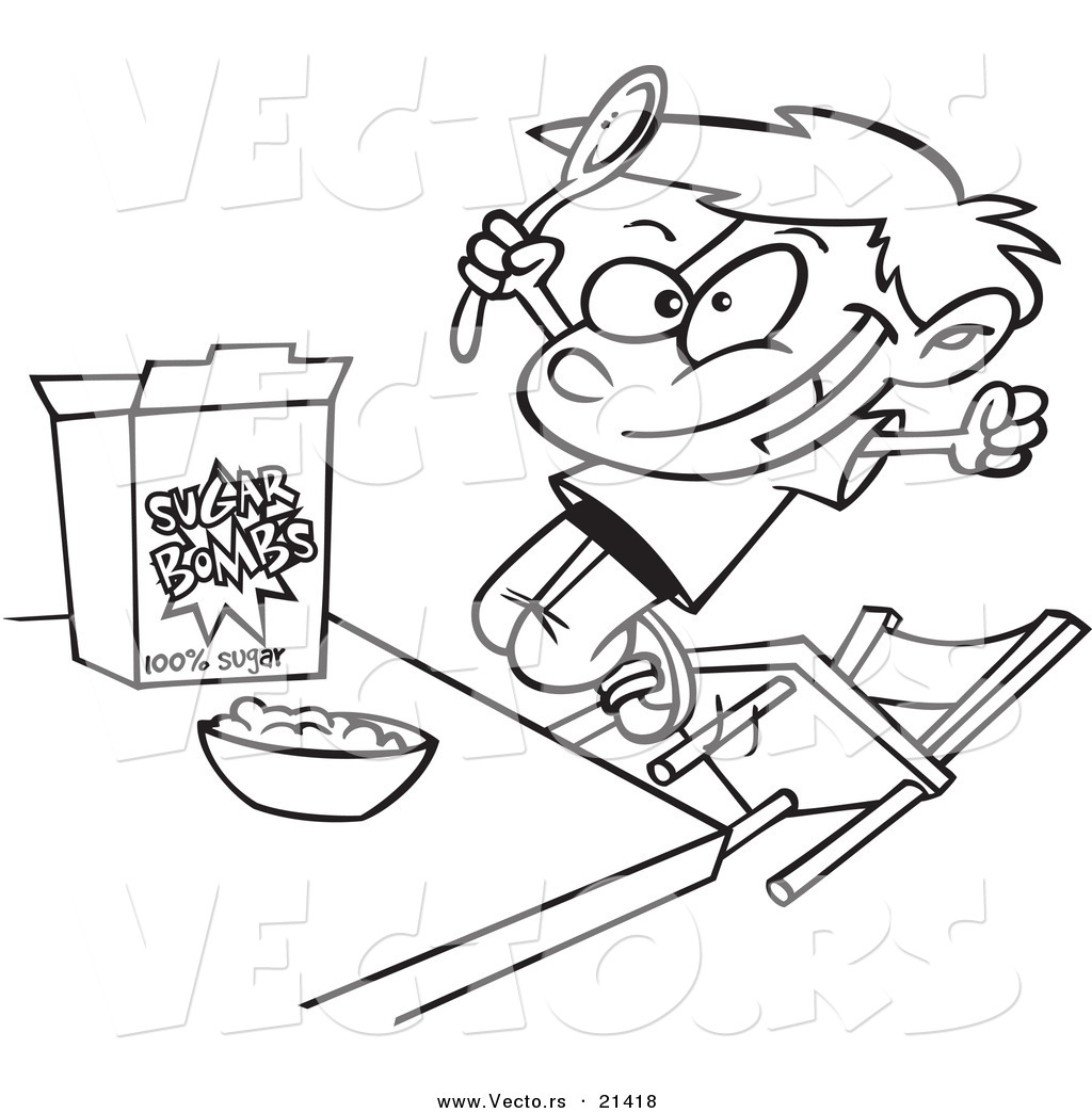 cereal clipart sketch