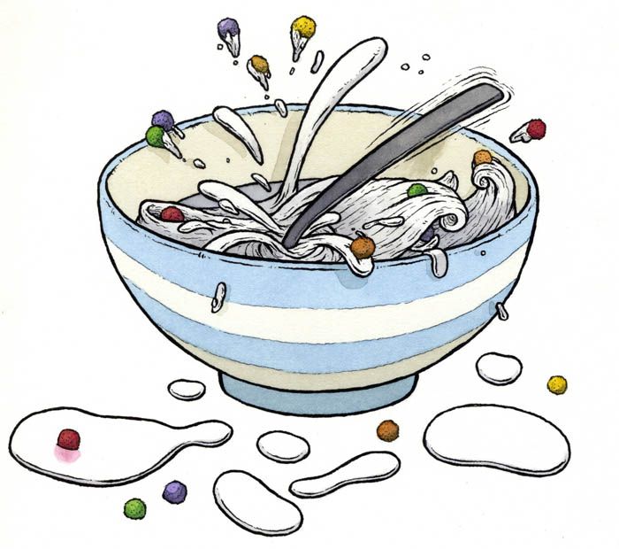 cereal clipart sketch