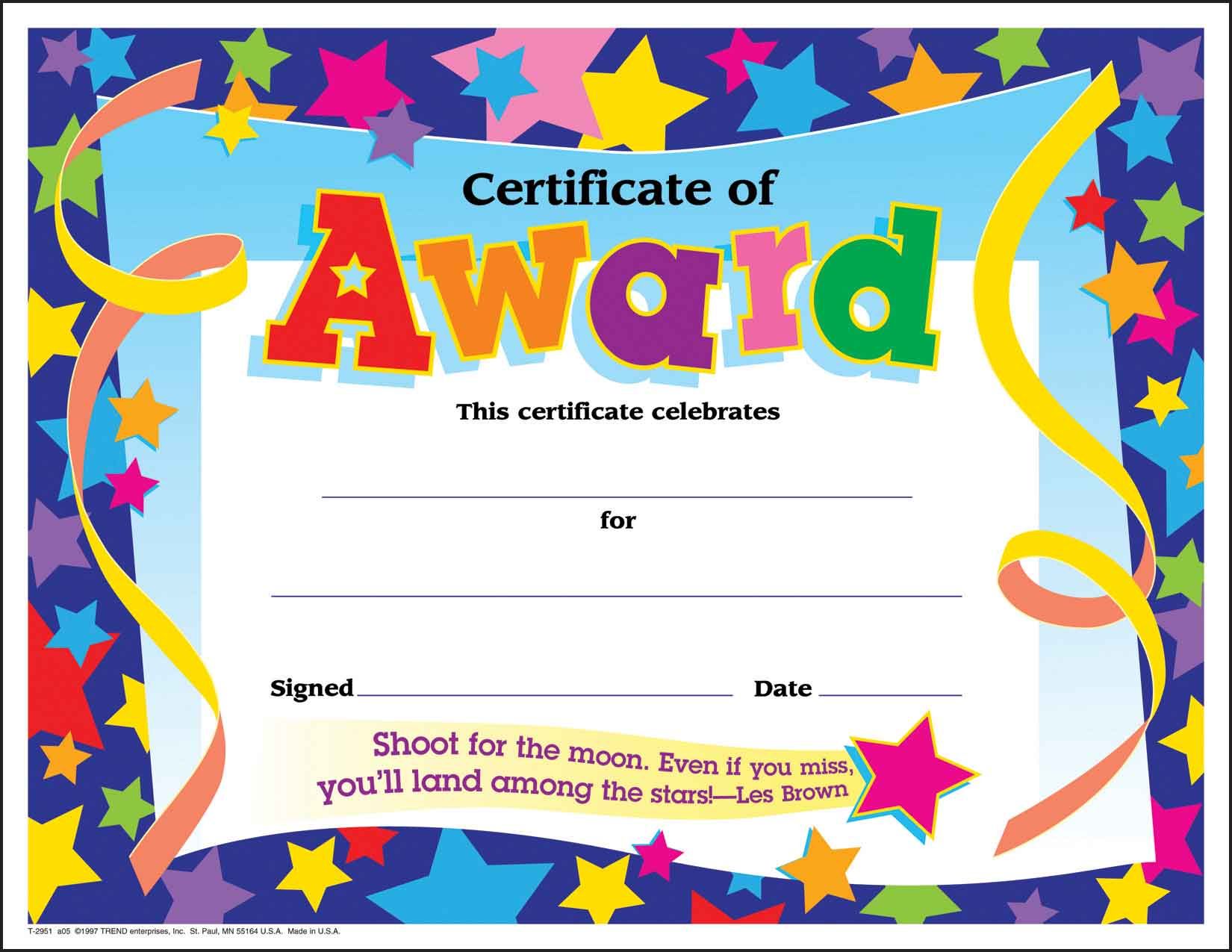 Certificate children's
