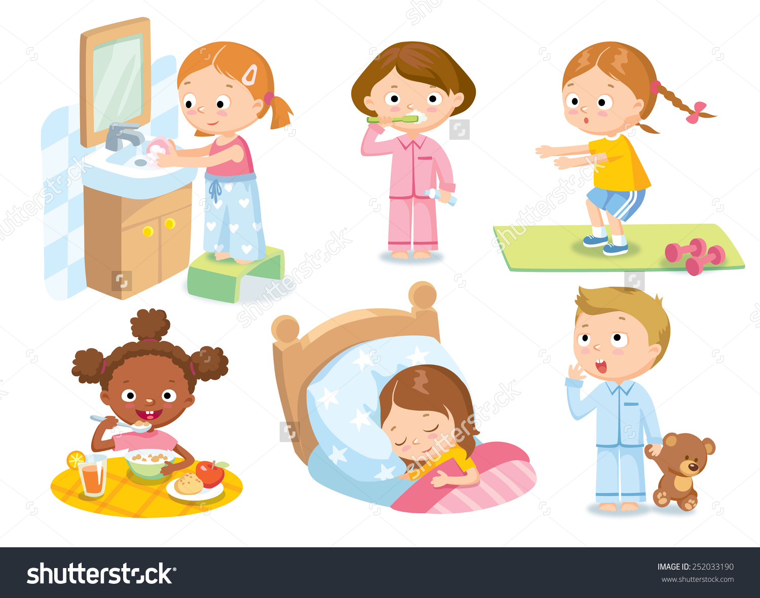 Certificate clipart children's. Children s daily routine