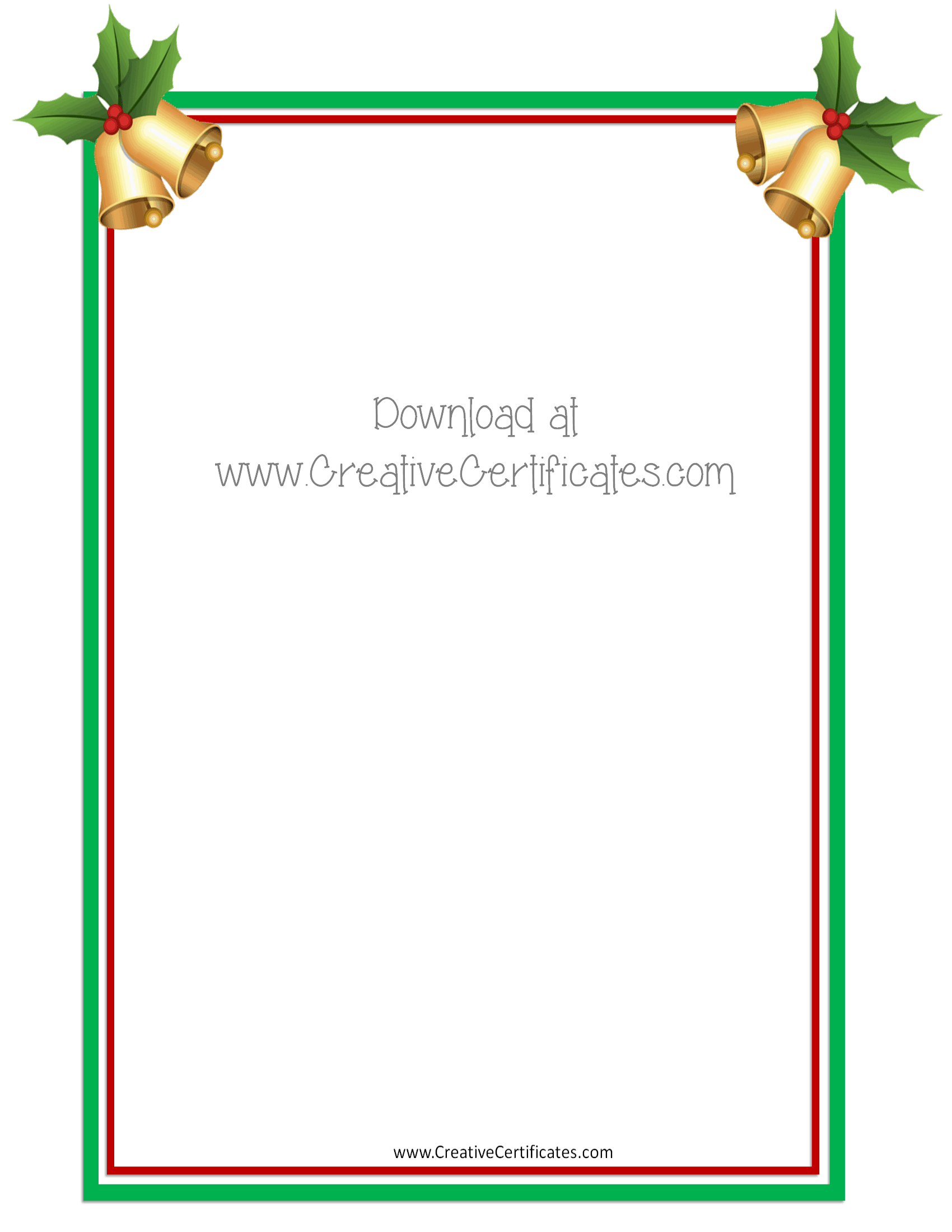 Free christmas border templates. Certificate clipart corner