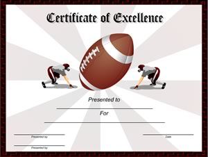 certificate clipart football