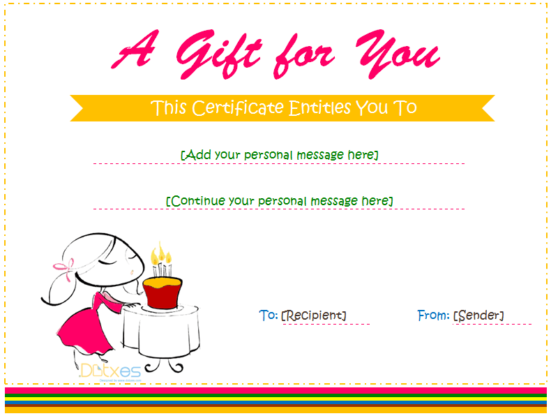Certificate gift card