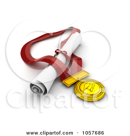 certificate clipart medal